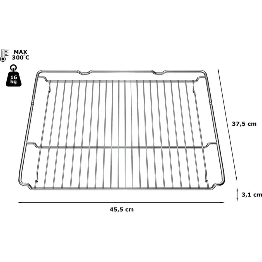 Rejilla universal para hornear y asar de Bosch para hornos 00577170