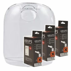 Kit de mantenimiento para cafetera Krups: depósito de agua + 3 kits de descalcificación MS-623472