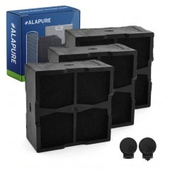 Filtro Alapure compatible con Whirlpool. Filtro de carbón regenerable C00725240 para placa de cocina (3 uds.)