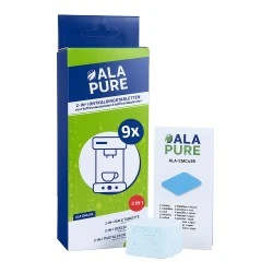 Pastillas descalcificadoras Alapure 2 en 1, aptas para Siemens 00312440 / 00312290 / TZ80032A / 00312445 / Serie EQ (9 x 40 g)