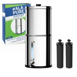 Alapure OWF020 Gravity de acero inoxidable, 8,5 litros, filtración por gravedad