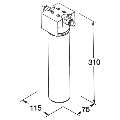 Filtro de agua FT-83 de carbón con soporte para filtro