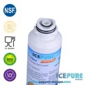 Filtro de agua Icepure compatible con EcoAqua EFF-6027A / Doble junta tórica