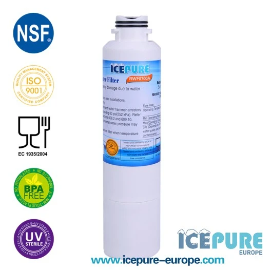 Filtro de agua Icepure compatible con EcoAqua EFF-6027A / Doble junta tórica