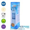 Filtro de agua Icepure compatible con EcoAqua EFF-6027A / Doble junta tórica