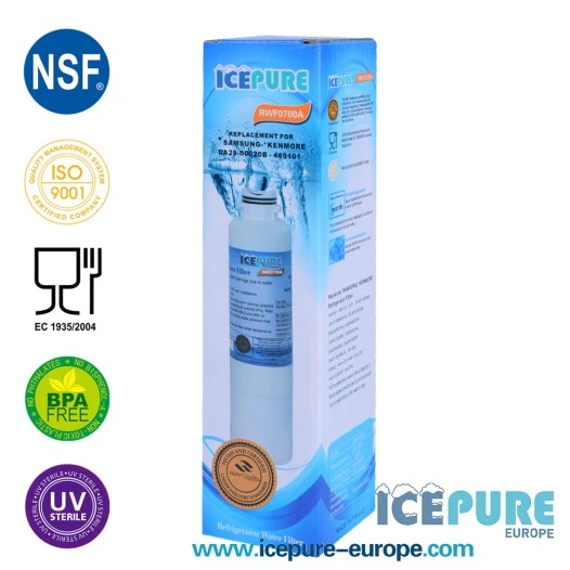 Filtro de agua Icepure compatible con EcoAqua EFF-6027A / Doble junta tórica