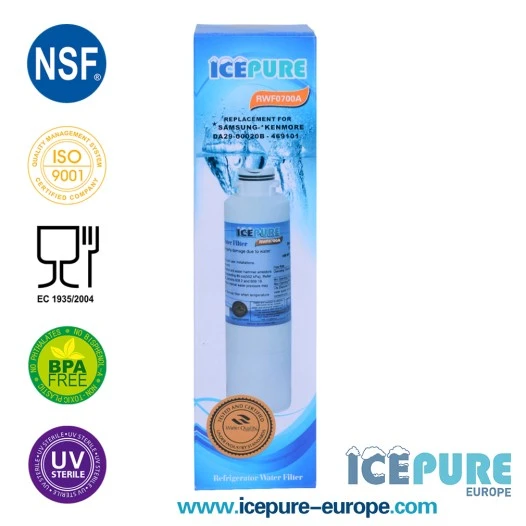 Filtro de agua Icepure compatible con EcoAqua EFF-6027A / Doble junta tórica