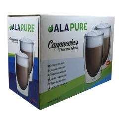 Vasos térmicos de doble pared Alapure para capuchino ALA-GLS31
