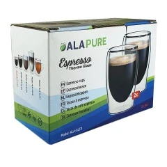 Vasos térmicos de doble pared para espresso Alapure ALA-GLS11