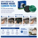 Filtro de carbón Alapure compatible con Roblin 5403009 / 5403004 (2 uds.)