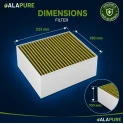 Alapure CleanAir Anti-Vis, compatible con el filtro de carbón Siemens 11033934