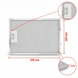 Filtro metálico Neff 362380 / 00362380 320 x 220 mm