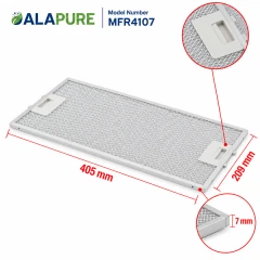 Filtro metálico Alapure compatible con Siemens 434107 / 00434107, 209 x 405 x 8 mm