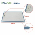 Filtro metálico Alapure compatible con Gorenje 453284 / 89000754 384 x 282 x 6 mm