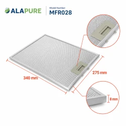 Filtro metálico Alapure compatible con Inventum 40600909001, 340 x 275 mm