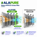Filtro metálico Alapure compatible con Franke 1330076268, 370 x 255 x 8 mm