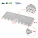 Filtro metálico Alapure compatible con Elica 452 x 148 x 14 mm GF02VC