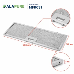  Filtro metálico Alapure apto para Elica 452 x 148 x 14 mm GF02VC