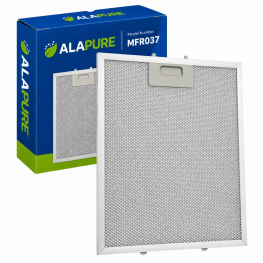 Filtro metálico Alapure compatible con Klarstein 10034871, 257 x 338 mm
