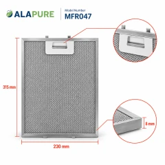 Filtro metálico Alapure compatible con Novy, 315 x 230 mm, 506-8030