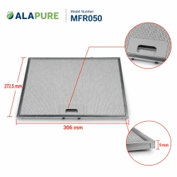 Alapure MFR050. Compatible con el filtro metálico de Miele 8270380, 272,5 x 306 x 9 mm