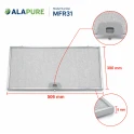 Filtro metálico Alapure compatible con Smeg 763410749 506 x 300 x 8 mm