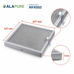 Filtro metálico Alapure compatible con Novy 563-8010A / 906109 / 247 x 247 mm