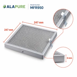 Filtro metálico Alapure compatible con Novy 563-8010A / 906109 / 247 x 247 mm