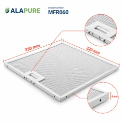 Filtro metálico Alapure compatible con Bosch 362381 / 00362381, 320 x 330 mm