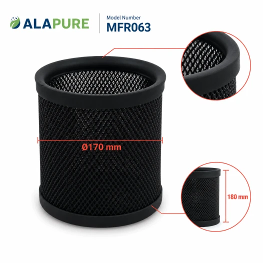 Filtro metálico Alapure compatible con Elica ACC0000606, 170 x 180 mm