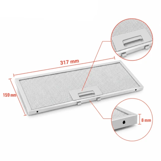 Filtro metálico Bosch 11004995 317 x 159 x 8 mm