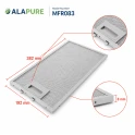 Filtro metálico Alapure compatible con Bosch 11022472, 382 x 192 x 8 mm
