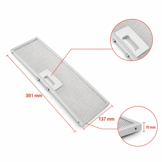 Filtro metálico Electrolux 50288070001 391 x 137 x 10 mm