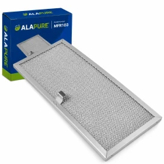 Filtro metálico Alapure compatible con Novy 563-8020A / 609014, 387 x 153 x 10 mm