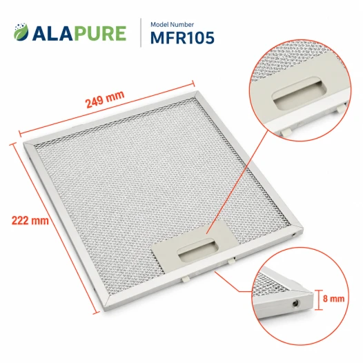 Filtro metálico Alapure apto para Amica 1039799 249x222