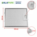 Filtro metálico Alapure compatible con Elica GF04MC, 227 x 224 x 9 mm