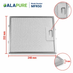 Filtro metálico Alapure compatible con Turboair GF04MC, 227 x 224 x 9 mm