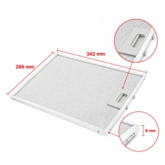 Filtro metálico AEG 80876790 / 4055467700 343 x 285 mm