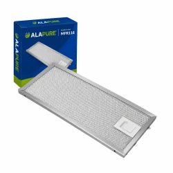 Filtro metálico Alapure compatible con Electrolux 4055348199, 124 x 254 x 8 mm