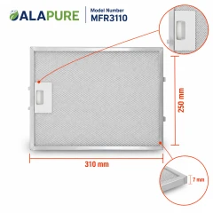 Filtro metálico Alapure compatible con Bosch 353110 / 00353110 310 x 250