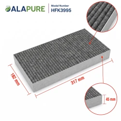 Alapure HFK3995 Compatible con el filtro de carbón Miele DKF29 / 11292130