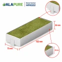 Filtro de carbón Alapure CleanAir Plus, compatible con la serie Vario 400 y la serie 200 de Gaggenau (4 uds.)
