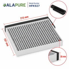 Filtro de carbón Alapure CleanAir compatible con Neff 17006616 / Z51DXB1X4