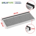Filtro de carbón Alapure CleanAir compatible con Neff 17006619 / Z51ITB2X4