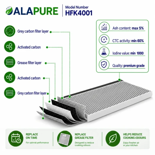 Filtro de carbón Alapure CleanAir compatible con Siemens  20004001 / 11025806