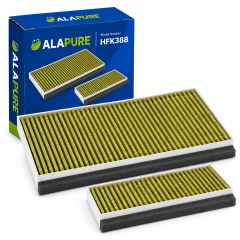 Filtro de carbón Alapure CleanAir Plus compatible con Neff 11042136 / 17005406 / Z51AFB1X6 (juego)