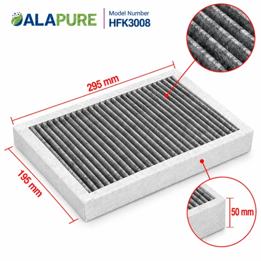 Filtro de olores y partículas finas Alapure, compatible con el modelo Atag HF3008