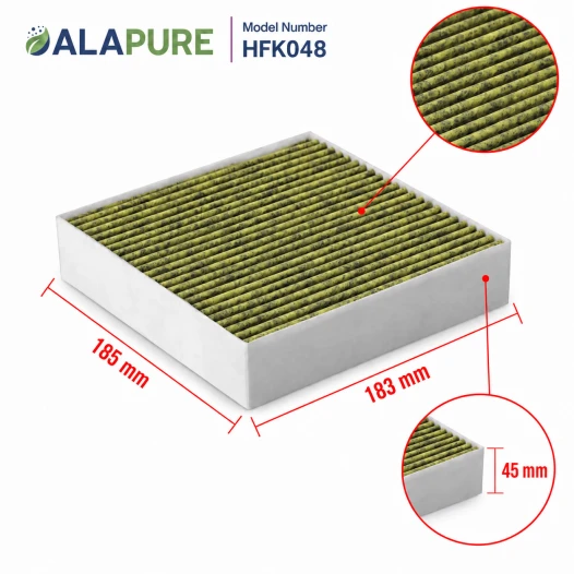Filtro de carbón activado HEPA Alapure, compatible con Elica KIT0176157