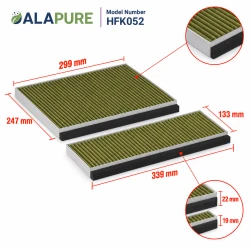 Alapure Cleanair Plus, compatible con Siemens 17008358 / LZ11KKB16 (2 uds.)