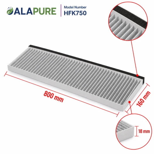 Filtro de carbón Alapure CleanAir compatible con Siemens 17006774 / LZ16IBB14